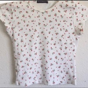 brandy melville floral ashlyn top